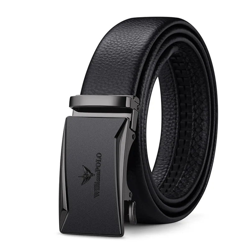 Fashionable men's cowhide belt with automatic  for casual pants and personalized business belt