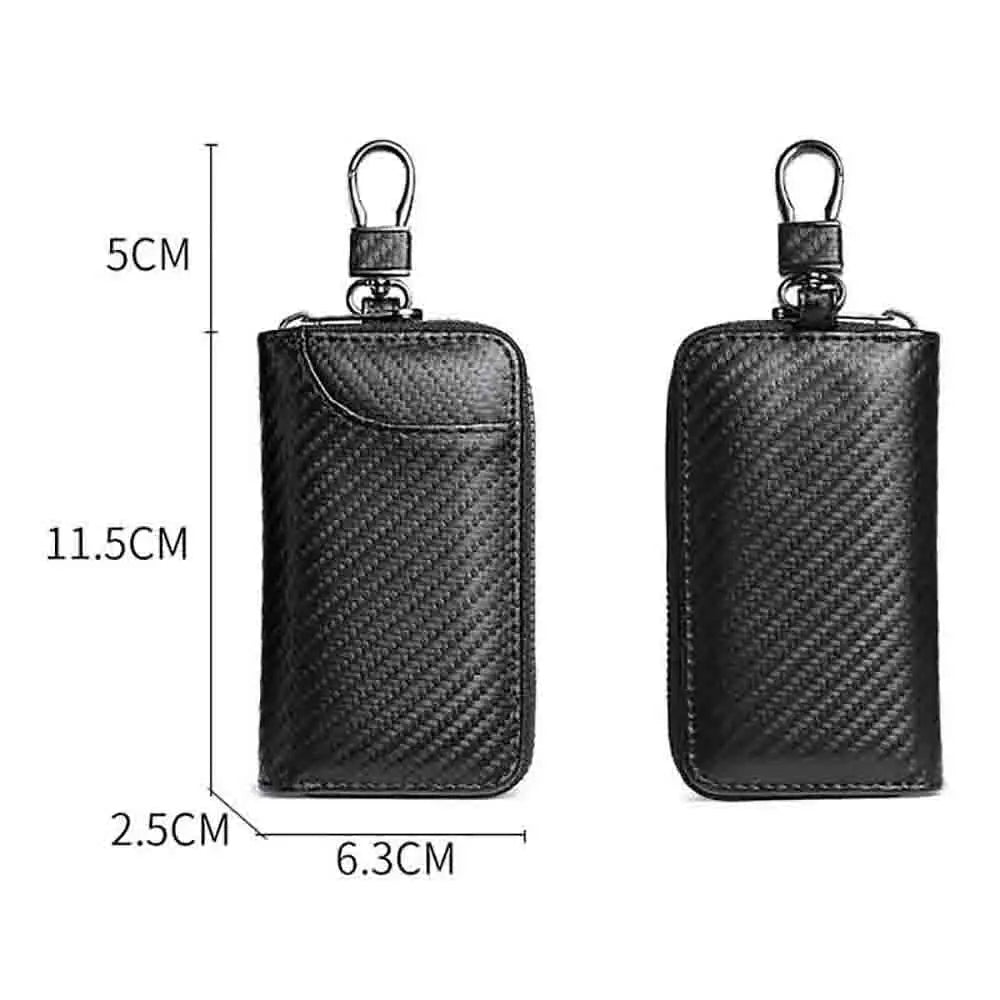 Key Bag Multifunction Organizer Wallet Holder Smart Housekeeper Car Small Case Keys Carbon Fiber Fabric Keychain