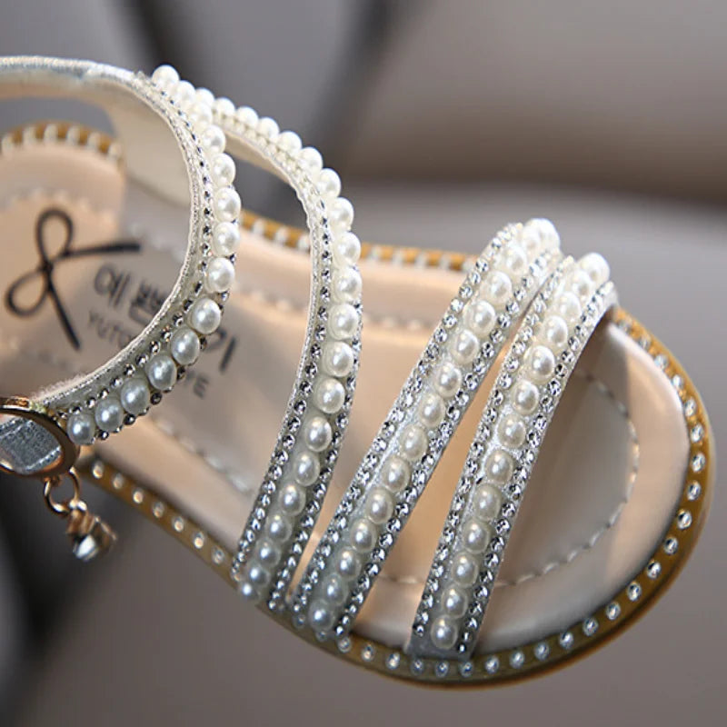Girl Sandals Summer Fashion Kids Baby Bling Rhinestone Princess Sandals