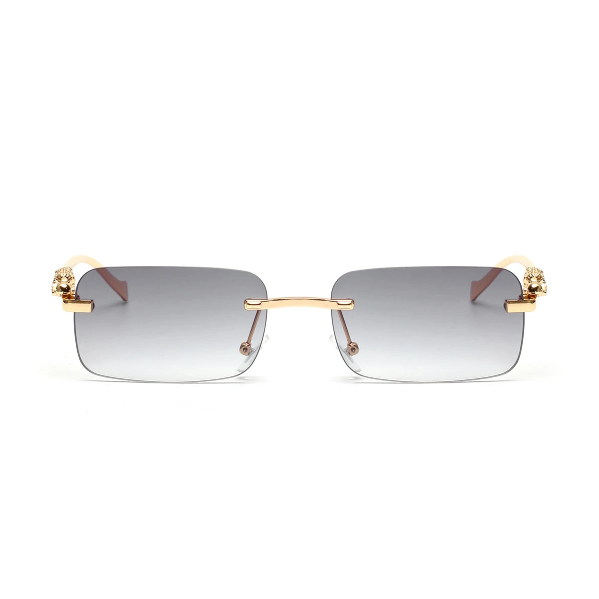 Ruiao rimless sunglasses UV400 fashion square metal glasses designer sunglasses shades