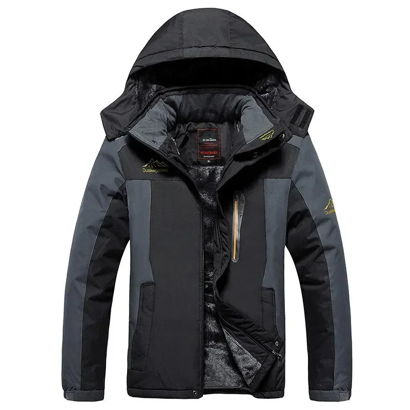 Winter Jacket Men Thick Warm Waterproof Hooded Coat Windbreaker Military Fleece Jacket