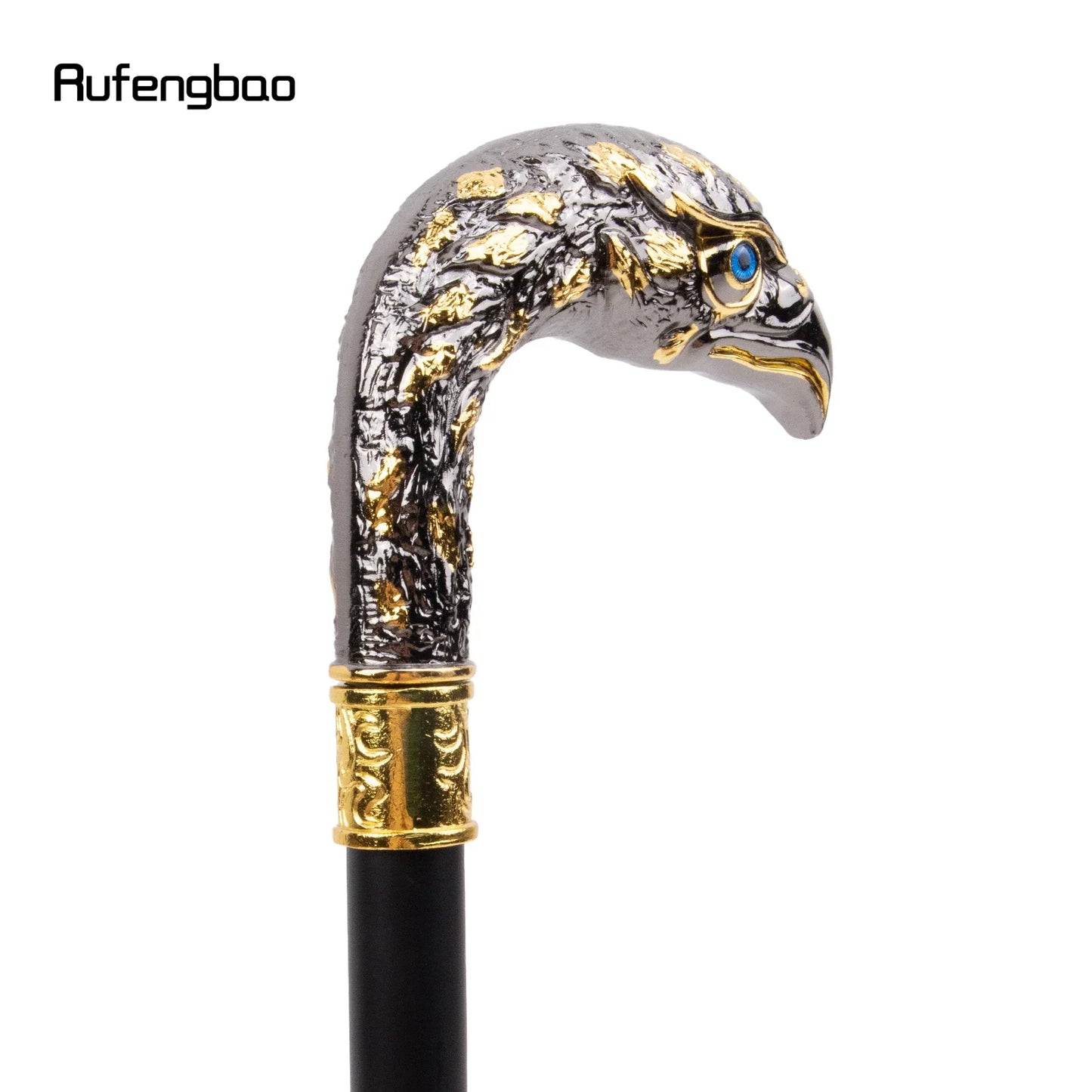 Golden Black Luxury Eagle Head Walking Cane Fashion Decorative Walking Stick Gentleman Elegant Cosplay Crosier 92cm