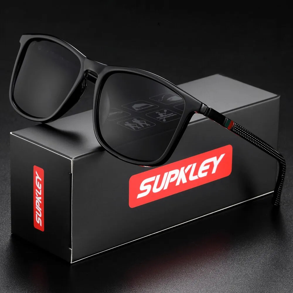 SUPKLEY Sports Sunglasses for Men Polarized Comfortable Wear Square Sun Glasses Male Light Weight Eyewear Accessory with Origina - Hiron Store