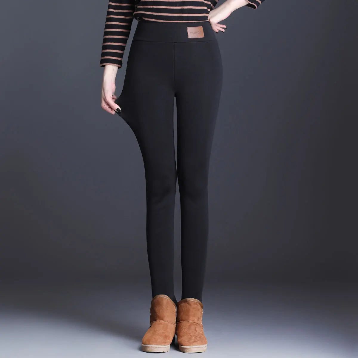 Women Lamb Fleece Legging High Waist Thick Thermal Legging  Pantalon Pants