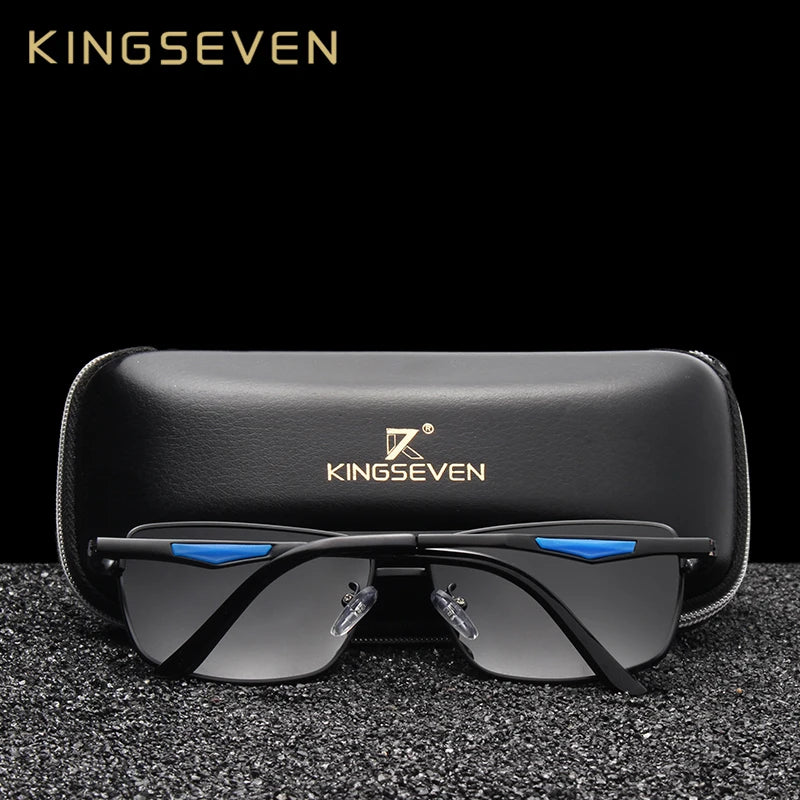 KINGSEVEN Brand Designer Polarized Sunglasses, For Driving Men Square Sun Glasses, For Men's Fashion Travel