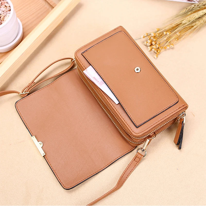 New Pu Leather Women Handbags Female Multifunctional Large Capacity Shoulder Bags Fashion Crossbody Bags For Ladies Phone Purse - Hiron Store