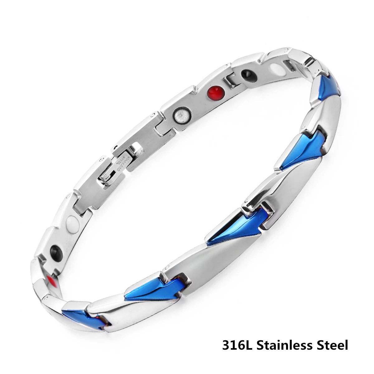 Titanium Steel Zirconia Bracelet Classic Retro Light Luxury Magnetic Therapy Bracelets - Hiron Store