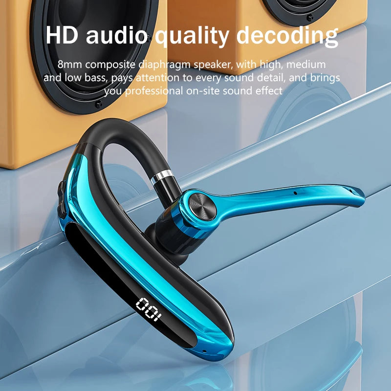 Wireless Headphones With Dual Microphon Bluetooth Earphone ENC Noise Cancelling Hands-free Headset Busines Auriculares Driving - Hiron Store