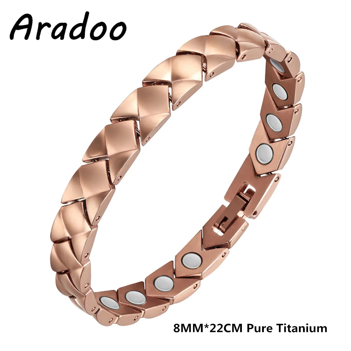 Titanium Steel Zirconia Bracelet Classic Retro Light Luxury Magnetic Therapy Bracelets - Hiron Store