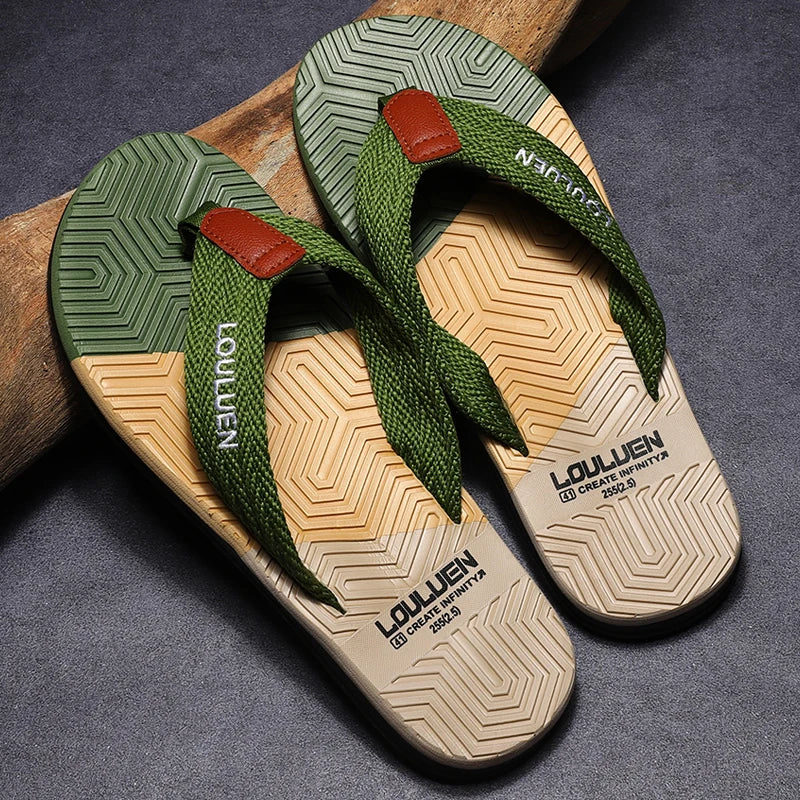 High Quality Men Summer Beach Flip Flops Fashion Breathable Casual Men Slippers