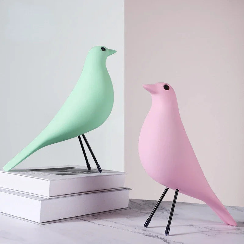 Bird house bird house decoration, resin pigeon ornaments, home decoration bird sculpture crafts.