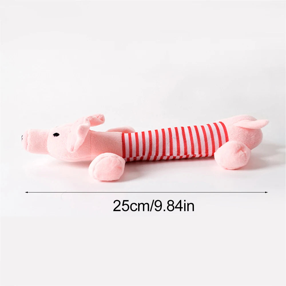 Funny Simulated Animal No Stuffing Dog Toy with Squeakers Durable Stuffingless Plush Squeaky Dog Chew Toy Crinkle Pet Squeak Toy - Hiron Store