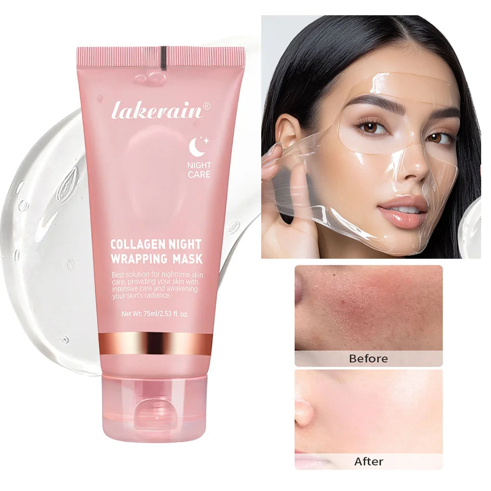 Korean Deep Collagen Mask Peel Off Mask Face Anti-Wrinkle Lifting Skin Care Bio Pack Night Wrapping Woman Overnight Skin