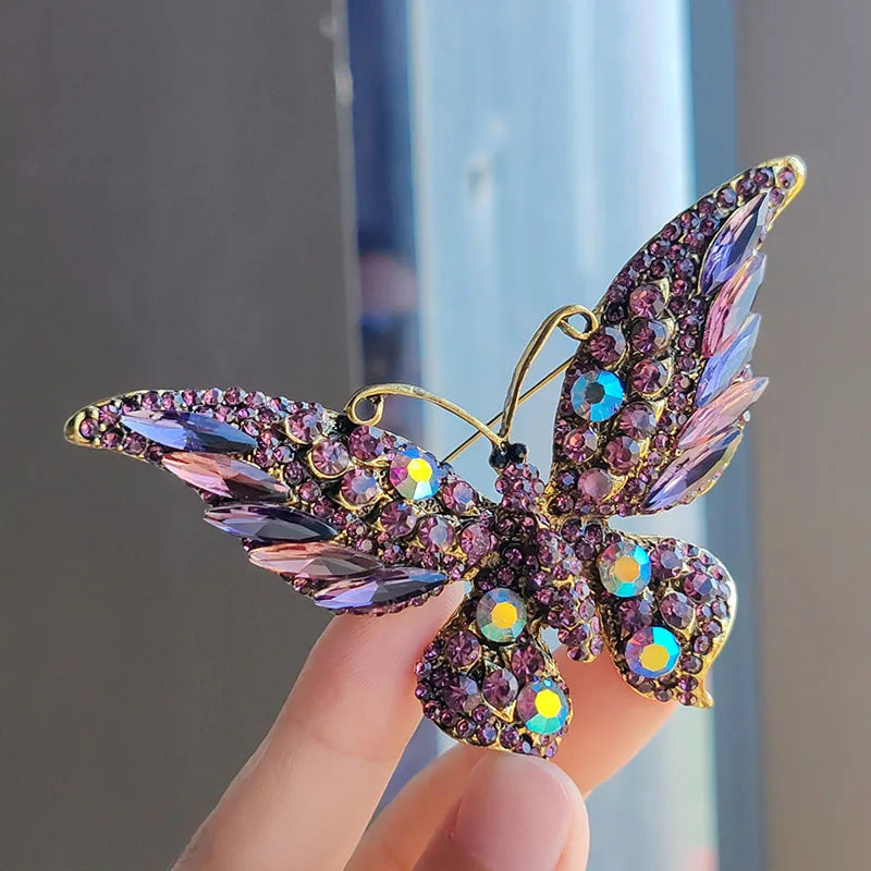 SShiny Butterfly Shape Brooch Corsages Brooches Decoration Gift For Women Girls - Suitable for Any Occasion - Hiron Store