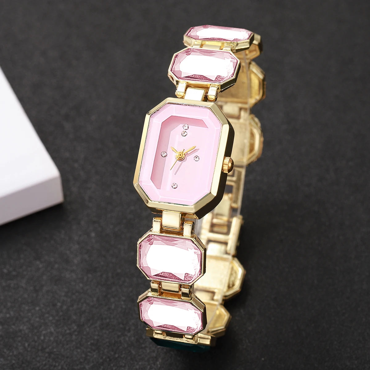 5 colors Women's Watch Fashion Square Dial Elegant Vintage Trendy Quartz Watch (Box Not Included)