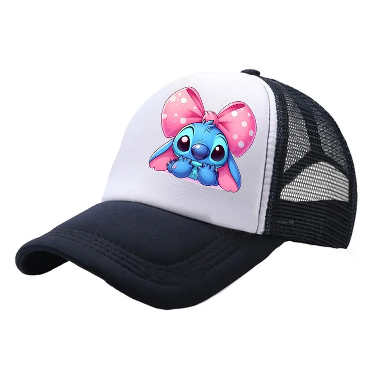 Disney Lilo & Stitch Baseball Caps Cartoon Children Sun Hat Adjustable Peaked Cap