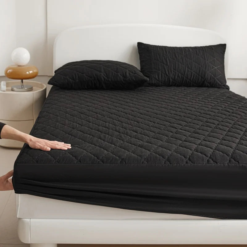 Quilted Thick Waterproof Mattress Cover Mattress Protector Queen King Fitted Sheet Bed Pad Cover Bed Topper