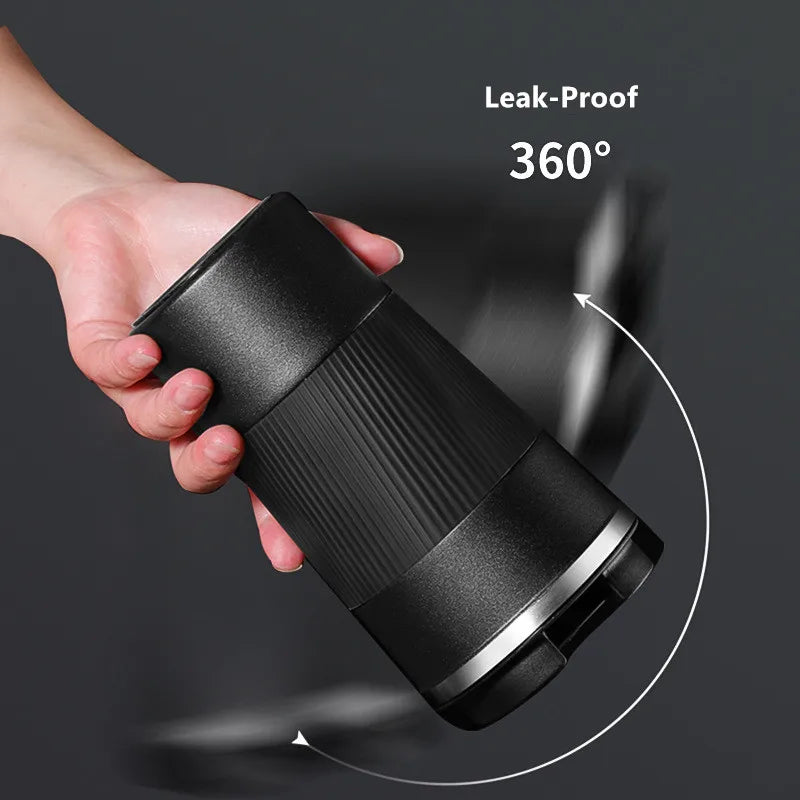 380ml/510ml Double Stainless Steel 304 Coffee Thermos Mug Leak-Proof Non-Slip Car Vacuum Flask Travel Thermal Cup Water Bottle - Hiron Store