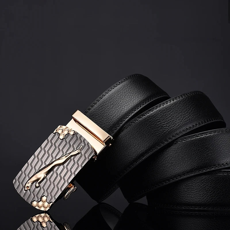 Men belt designer automatic buckle trousers cowhide genuine casual fashion belts