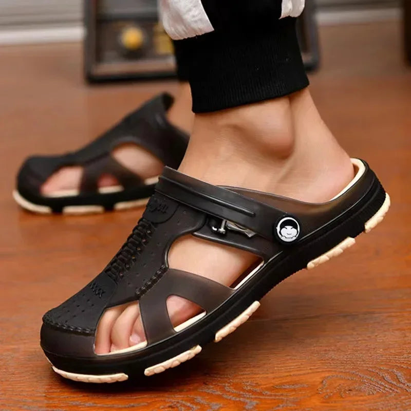 Men's Flip Flops Beach Slippers Sandals Summer Men's Flat Shoes Antiskid Fashion Designer Slippers Rubber Casual Shoes 2023 - Hiron Store