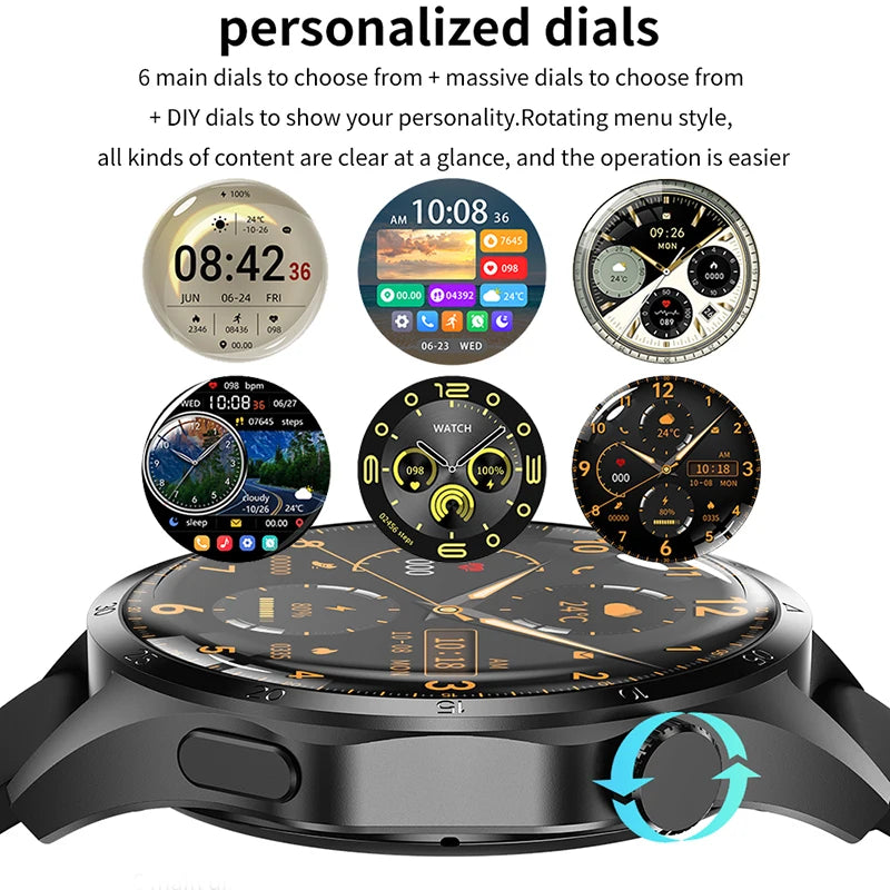 Smart Watch Men Watches 4 Pro AMOLED HD Screen Bluetooth GPS Tracker Smartwatch - Hiron Store