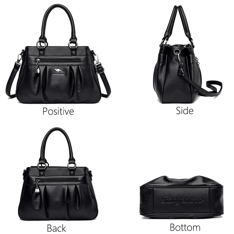 Handbags Leather Tote Bag for Women Top-handle Shoulder Bags