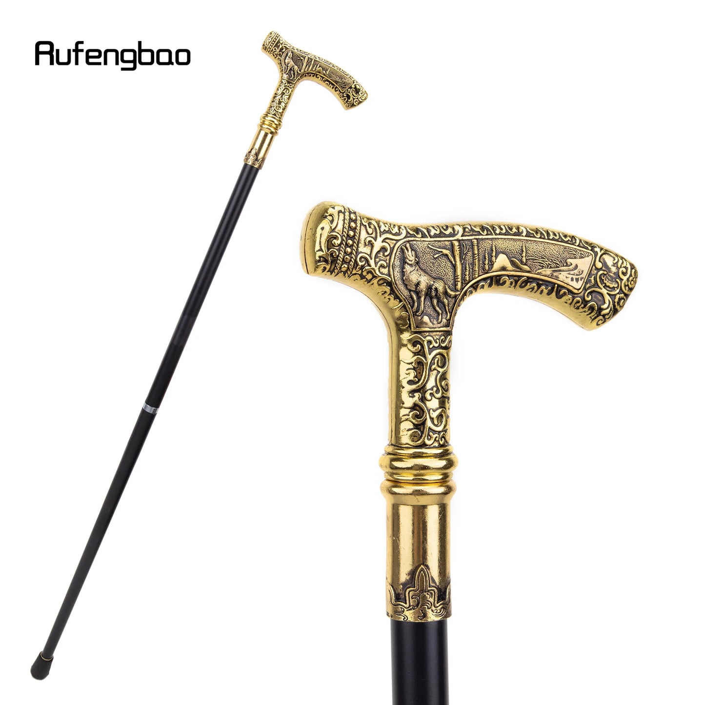 Wolf Handle Luxury Pattern Walking Stick Party Fashion Elegant Walking Stick