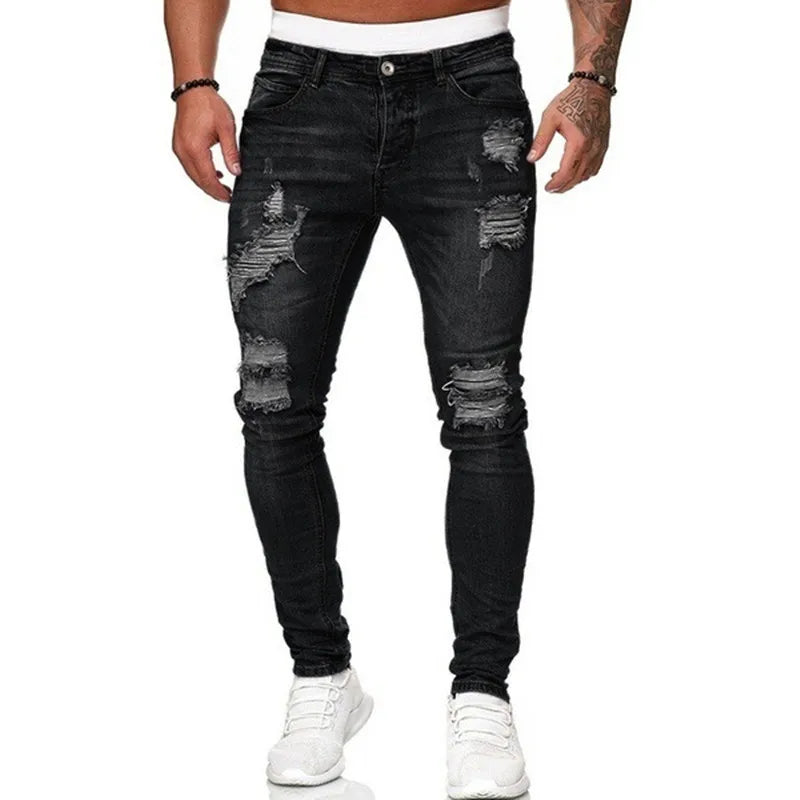 Jeans Men Trouser Men's Casual Slim fit pencil denim Pants