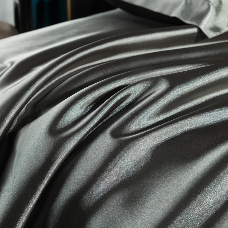 Solid Color Fashion Satin Fitted Sheet Rayon Mattress Cover with Elastic Band Bed Sheet Bedding 140x200 160x200