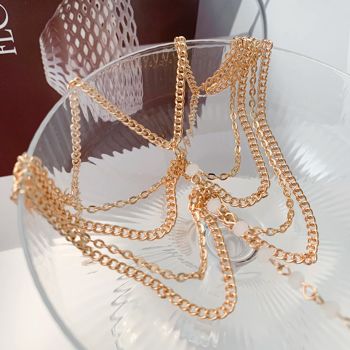 New Beach Barefoot Sandal Jewelry Elegant Bride Sexy Women's Fashion Charm Layer Chain Link Crystal Beads Foot Anklet Bracelet - Hiron Store