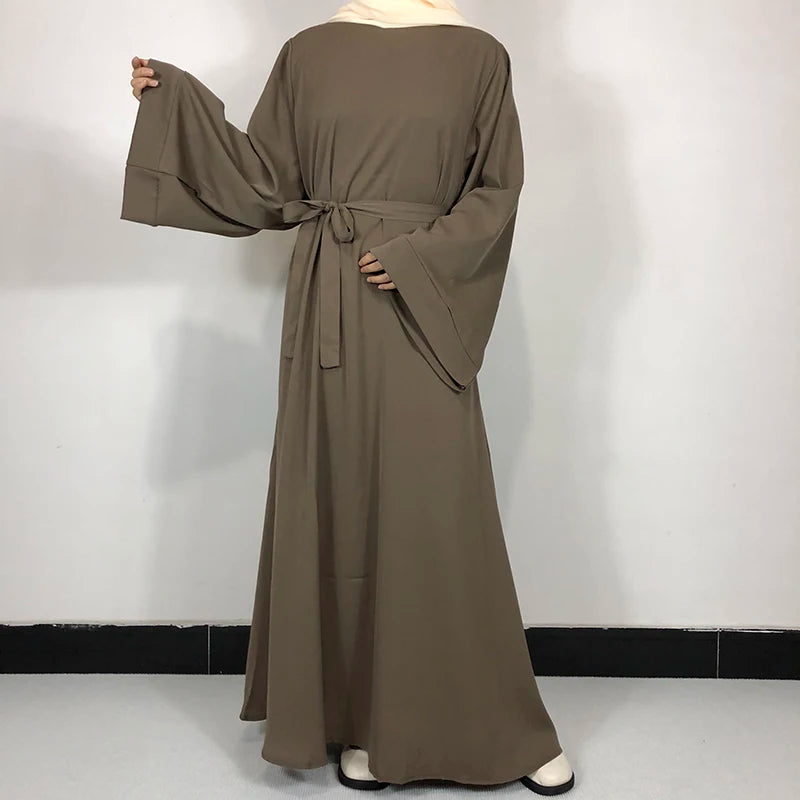 15 Colors Basic Plain Nida Abaya With Free Belt High Quality  Islamic Clothing