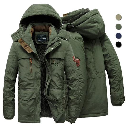 Men's Winter Jacket Parka Coat Hooded Windbreaker Military Thick Warm Outerwear