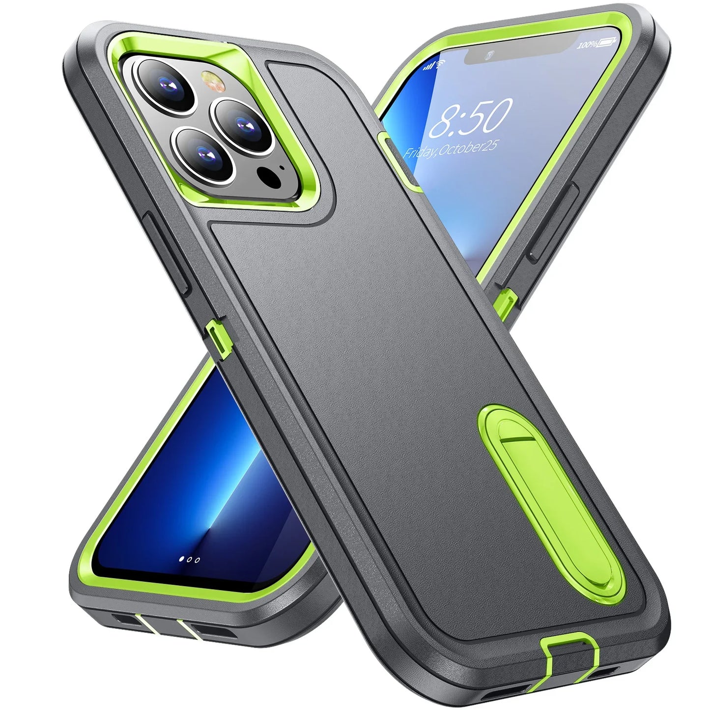 Case For iPhone 16 Pro Max 16 15 Pro Max 14 Plus 13 12 11 Heavy Duty Shock Full Body Protective Silicone Rubber Case