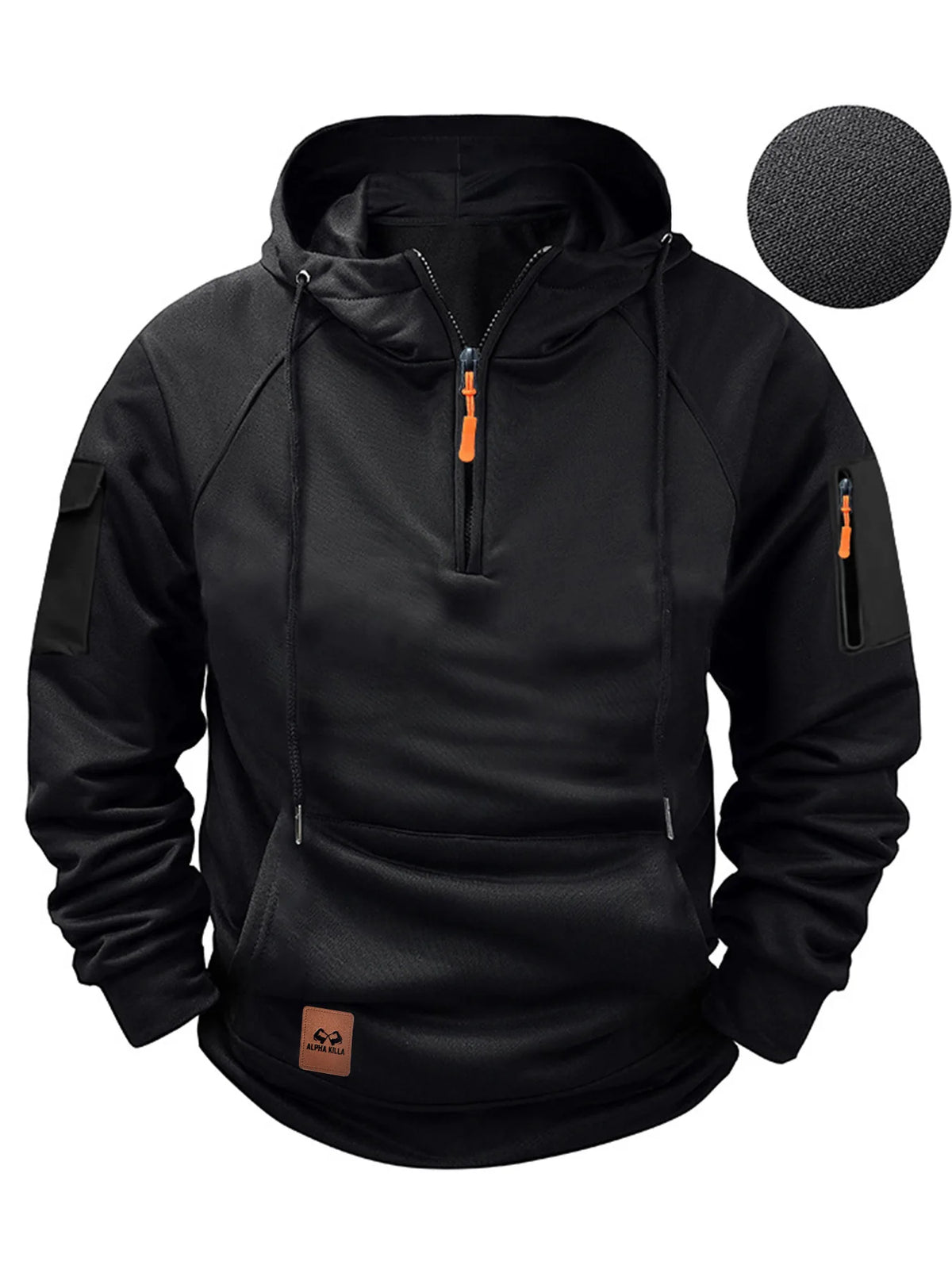 2026 New Men's Keep Warm Hoodie, Streetwear Zipper Jacket, Long Sleeve Hooded Pullover, Male Running Sweatshirt