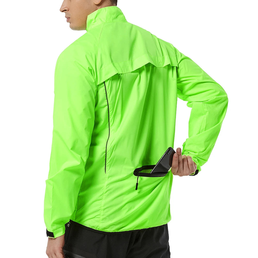 Men's Cycling Windbreaker Ultralight Reflective Windproof Jacket Men MTB Road Bike Wind Coat Long Sleeve Bicycle Clothing - Hiron Store