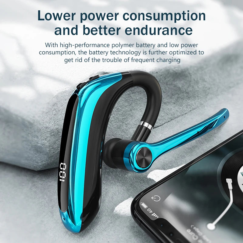 Wireless Headphones With Dual Microphon Bluetooth Earphone ENC Noise Cancelling Hands-free Headset Busines Auriculares Driving - Hiron Store