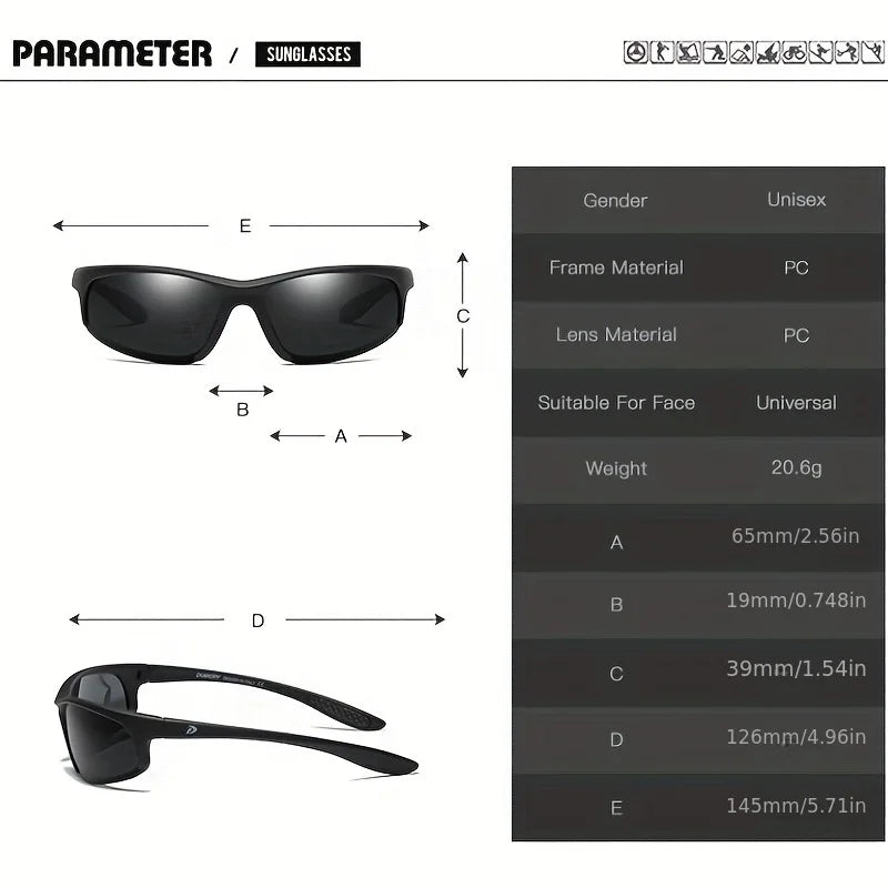DUBERY Polarized UV400 Protection, Sunglasses For Men And Women, 8 Colors Model 185