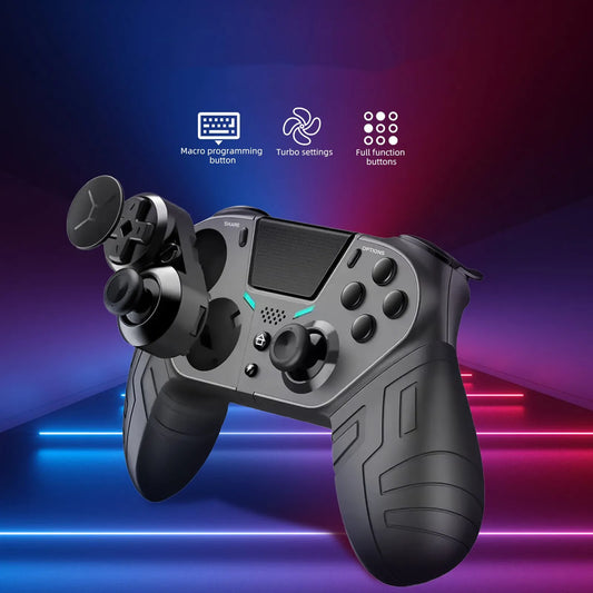Wireless Controller Dual Vibration Bluetooth Gamepad With Programmable Turbo Function For PS4 Console Android IOS PC Joystick - Hiron Store