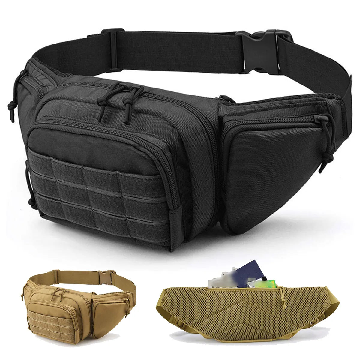 Men Belt Bag Tactical Military Motorcycle Rider Sports Males Tool Sling Chest Hip Bum Bag - Hiron Store