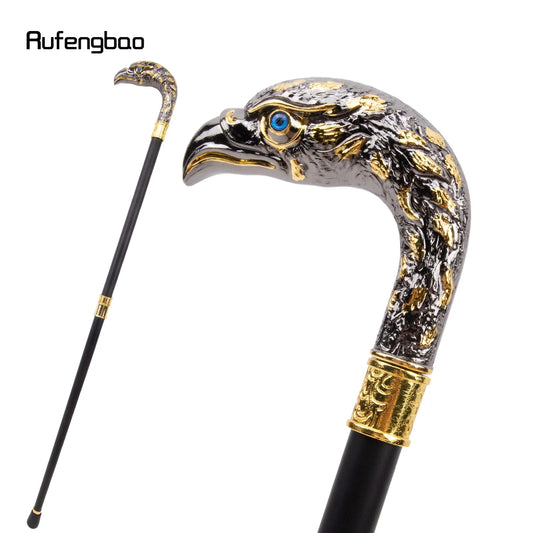 Golden Black Luxury Eagle Head Walking Cane Fashion Decorative Walking Stick Gentleman Elegant Cosplay Crosier 92cm