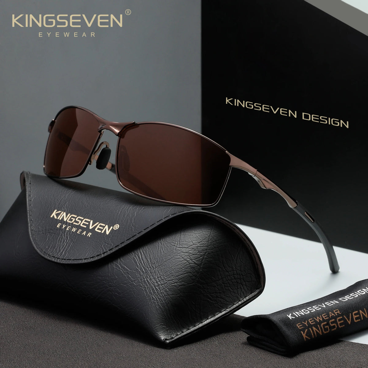 KINGSEVEN Fashion Sunglasses, Luxury Retro Men Women Sunglasses,   Cycling Glasses ,Outdoor Causal Sport Driving Fishing
