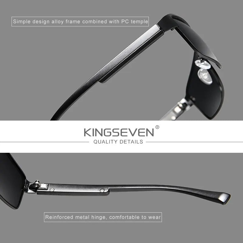 KINGSEVEN Men Polarized Sunglasses, Design  Women SunGlasses, UV400 Anti-glare Driving Square Eyeglasses