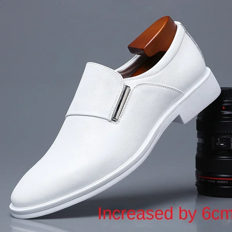 White Leather Breathable New Formal Business Derby Man Casual English Shoes