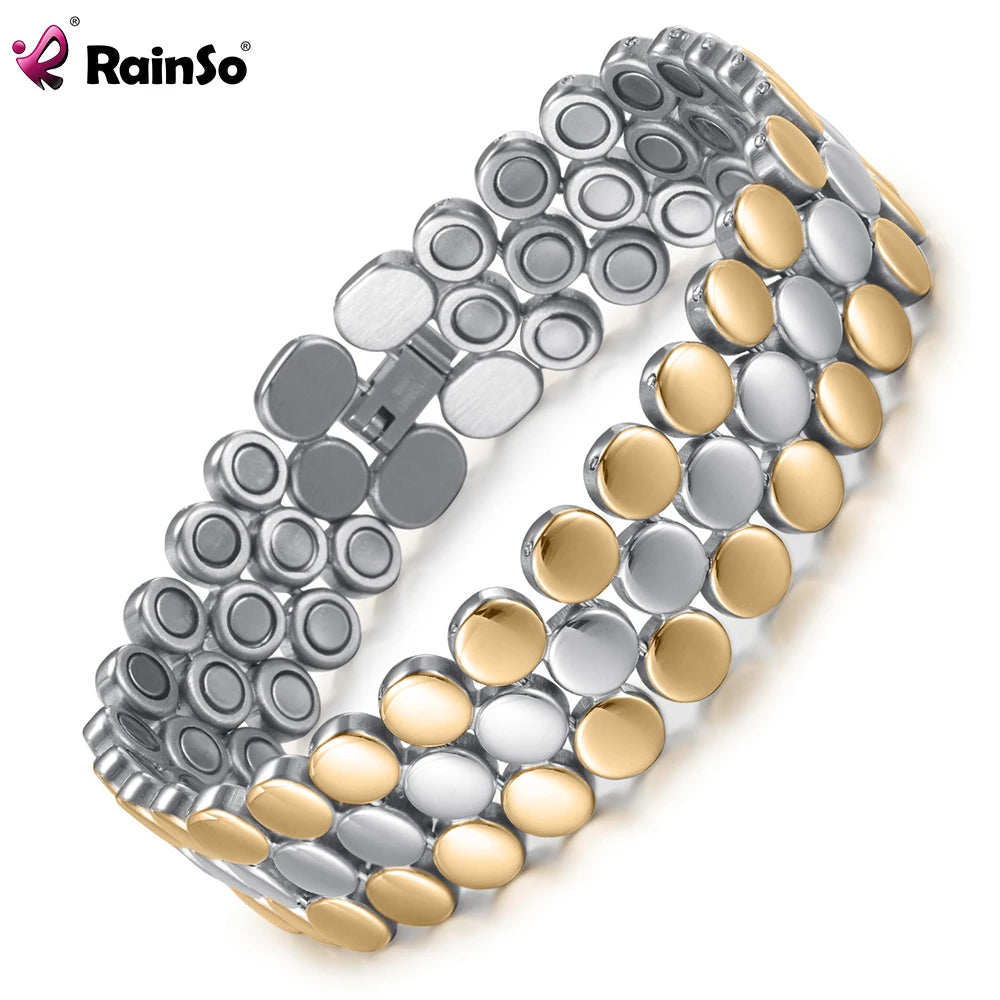 Magnetic Bracelets For Men & Women Bio Energy Therapy Health Luxury Stainless Steel Jewellery