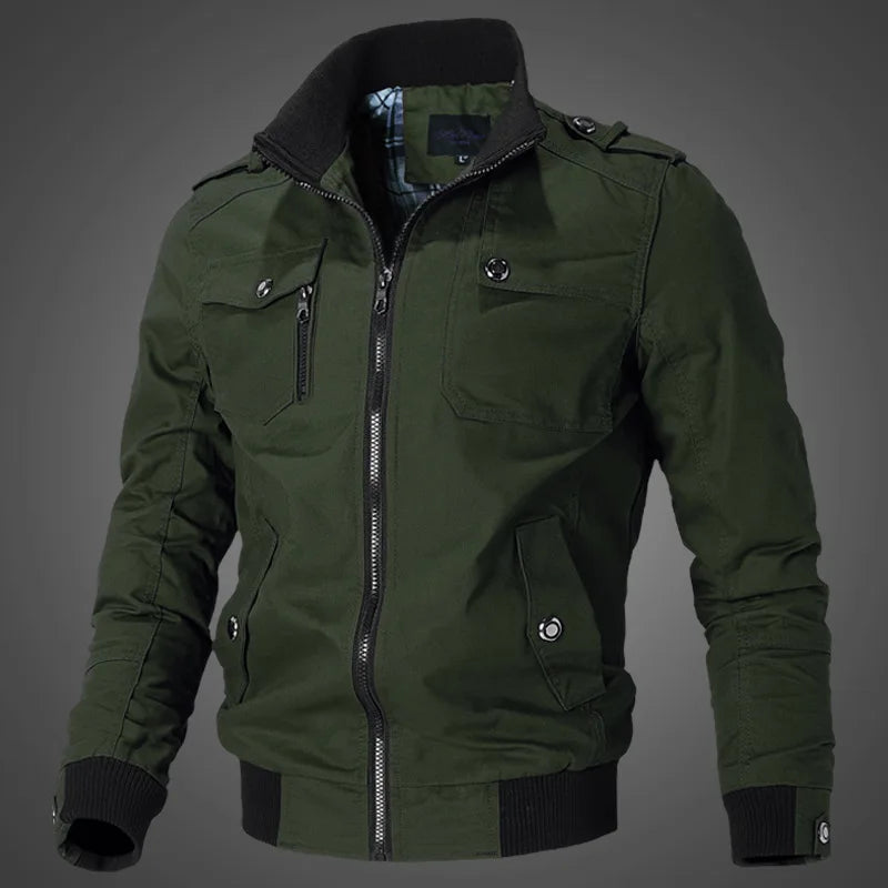 Winter Men Coldproof Windbreaker Jacket Coat Men Outwear Stand Slim Military Jackets