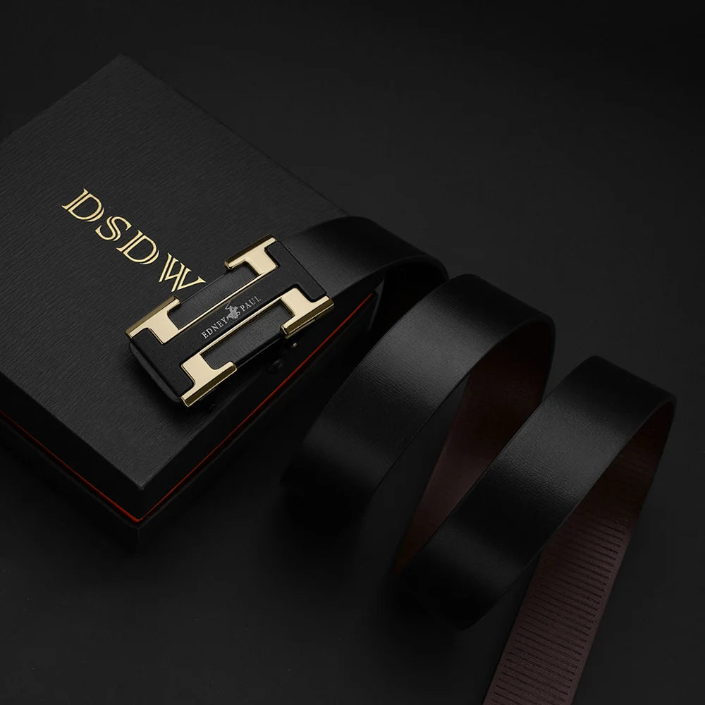Stylish Men Leather Belt, Fashion Belts for Daily Life, Leisure, Party, Festival, Work, and Business Automatic Buckle