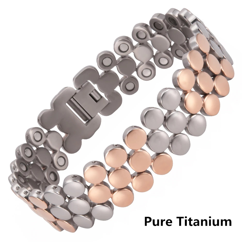 Titanium Steel Magnetic Health Bracelet Pure Titanium Tungsten Steel Anti-fatigue Energy Bracelet