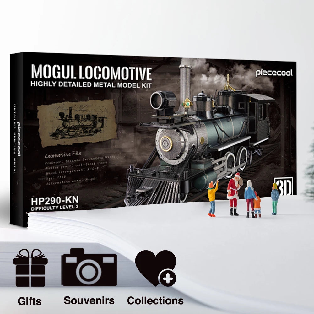 Metal Mogul Locomotive Assembly Model Building Kit Toys for Adult