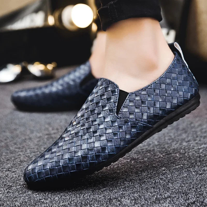 Men's Casual Leather Shoes Spring/Autumn Ventilate Men Loafers Shoes Driving Man Shoe