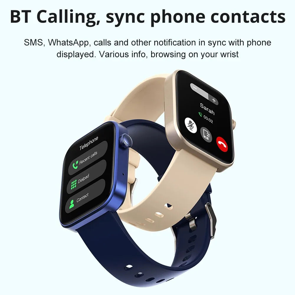 Voice Calling Smartwatch Health Monitoring IP68 Waterproof Smart Notifications Voice Assistant - Hiron Store